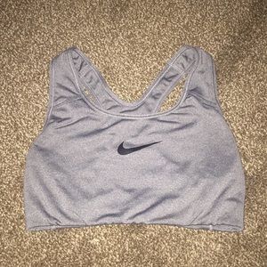 NIKE DRI-FIT sports bra gray black XS